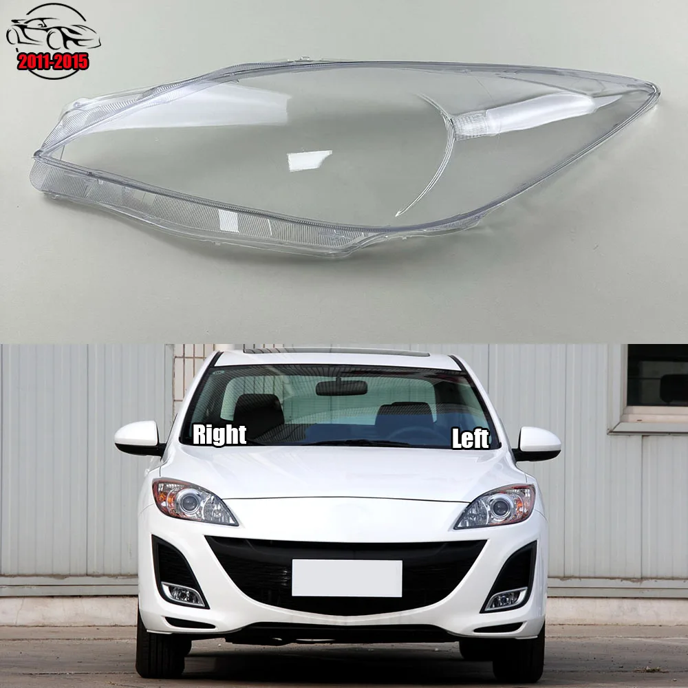 For Mazda 3 Speed 2011 2012 2013 2014 2015 Front Headlight Cover Transparent Lampshade Lamp Shell Masks Plexiglass