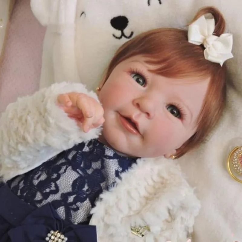 Lisa-Kit de Beurre Reborn en Vinyle, Déjà Peint, avec Greffe de Cheveux et Cils, Peau 3D, Veines Visibles, Parties de Beurre Reborn, 16 Pouces