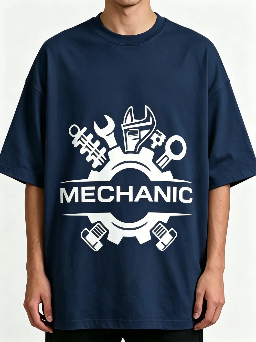 2026 Now Mechanic Lover Men Short‑Sleeve T‑Shirt, Gear Wrench Tool Print Design, Retro Street Vibe, Daily Outfit Trendy Present