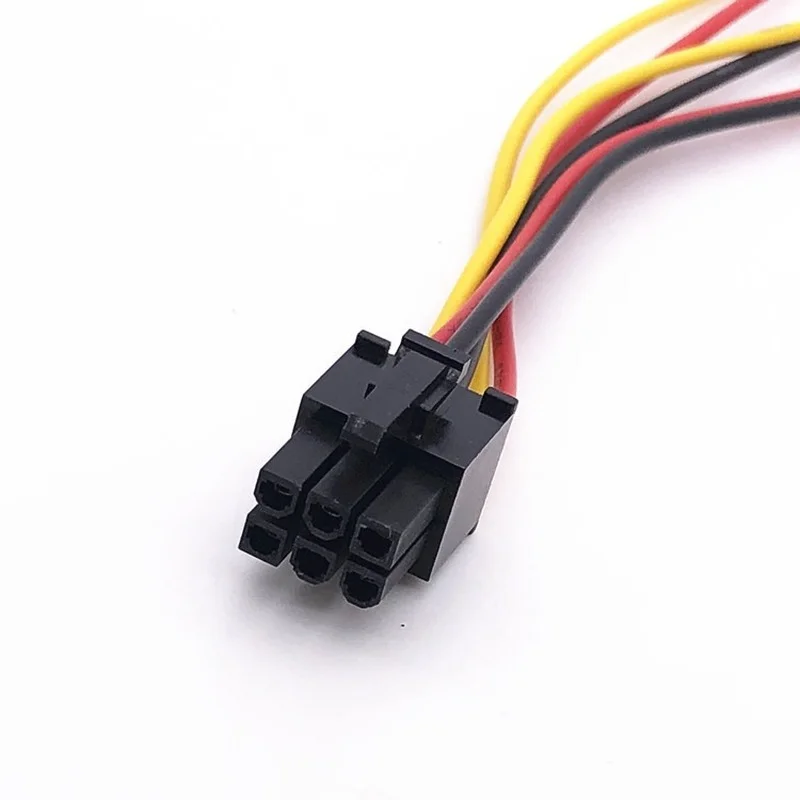 6Pin Zu Dual 4Pin Video Karte Netzkabel Y Form 8 Pin PCI Express Zu Dual 4 Pin Molex Grafiken karte Power Kabel 15cm