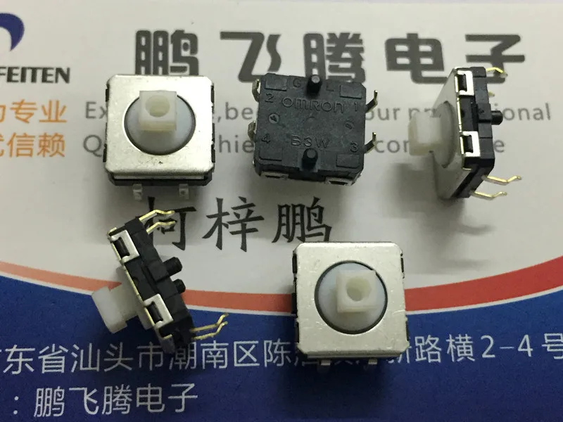 

10PS/lot Japan B3W-4050 sealed waterproof and dustproof touch switch 12*12*7.3 square head button 4 feet