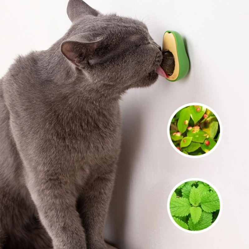 Rotatable Catnip Ball Self‑Entertainment Cat Toy Molar Teeth Cleaning Durable Avocado Pet Toy for Cats