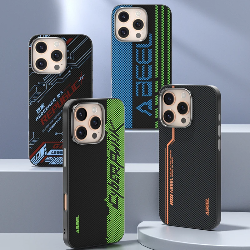 

For iPhone 14 Pro Max Case Magsafe Slim Metal Lens Magnetic Carbon Fiber iPhone 13 14 15 16 Pro Max Plus Case Cover Shockproof