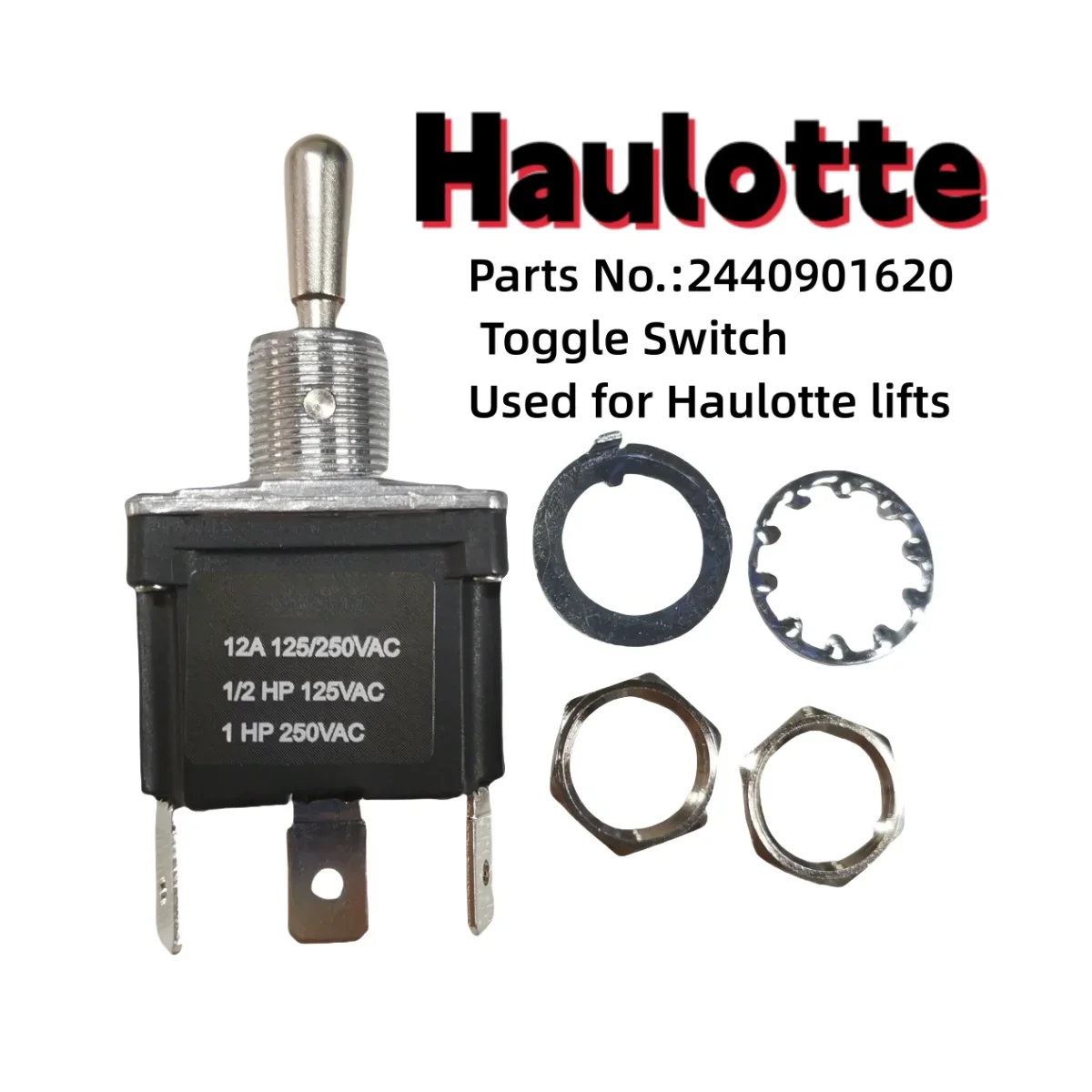 

Haulotte 2440901620 Тумблер, (ВКЛ)-ВЫКЛ-(ВКЛ), SPDT Используется для подъемников Haulotte,...