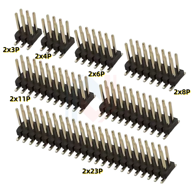 10Pcs  2.54mm /2.0mm /1.27mm Pitch SMD SMT Double Row Male PIN Header 2*2/3/4/5/6/7/8/10/12/20/40/50 PIN Strip Connector