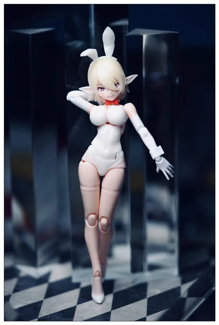 SH STUDIO MU066 1/12 Soldier Machine Goddess Device White Rabbit Ears Set Resin GK Modified Parts Model Accessories In Stock