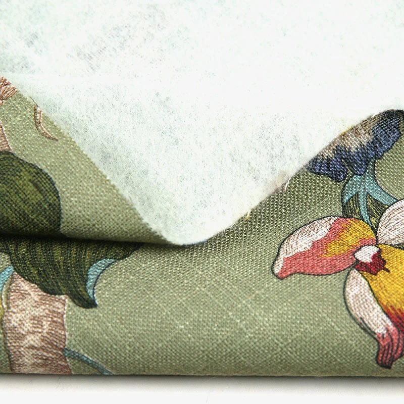 50cm*150cm Linen Printed Fabric cotton linen sofa fabric Flower and Bird Pillow Cushion Cover Tablecloth Fabric