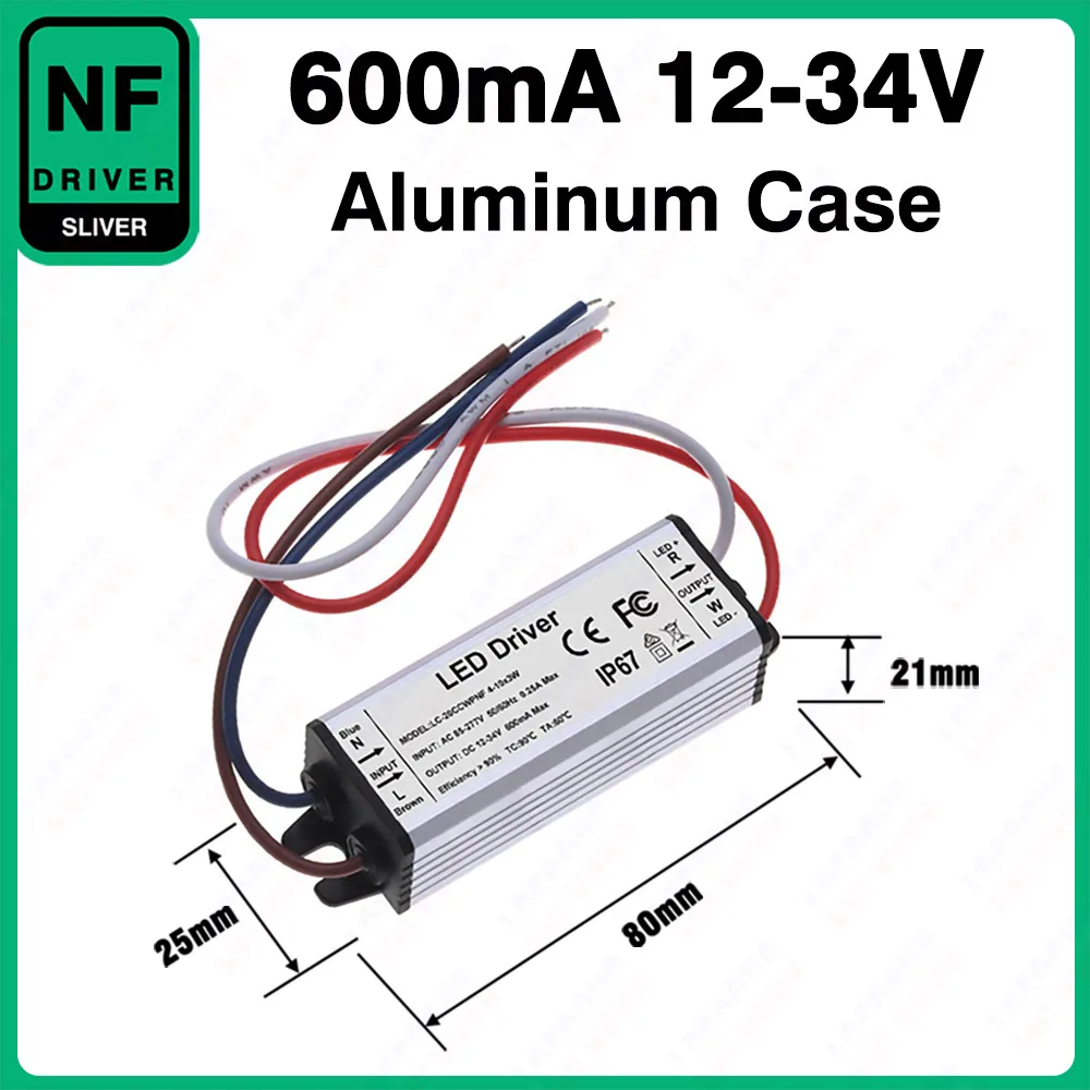 7W 12W 15W 18W 20W 24W Constant Current LED Driver 300mA 450mA 600mA 900mA No Flicker Input 110V 220V Lighting Transformers