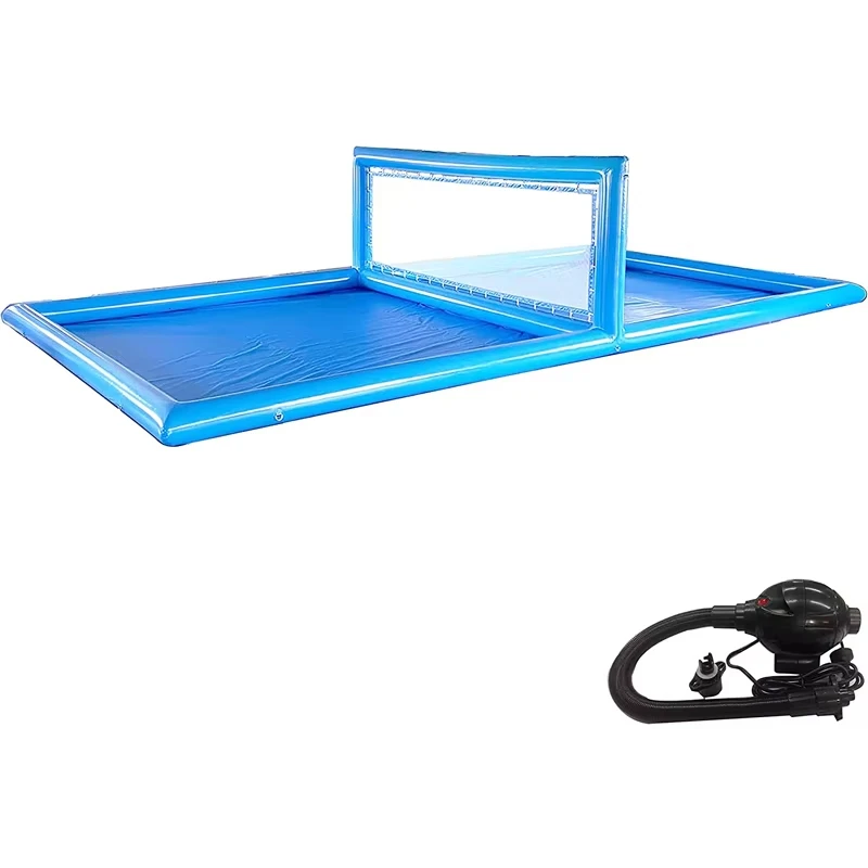 

Надувная волейбольная площадка для бассейна из ПВХ, синяя, для летнего карнавала на пляже