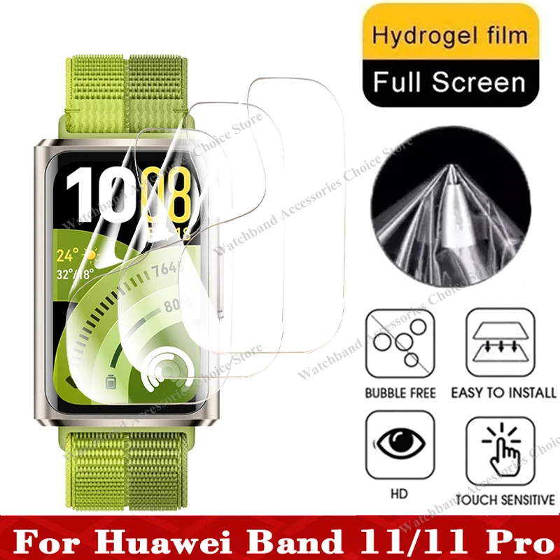 Weiche TPU-Hydrogel-Folien für Huawei Band 11 Smartband, kratzfeste Displayschutzfolien für Huawei Band 11 Pro, saubere Schutzfolie