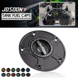 CNC Racing Keyless Tank Fuel Gas Cap For KAWASAKI VERSYS 650 ZX10R ER6N/F ZX-6R Z750 Z800 Z1000 NINJA H2 ZX14R Moto-TWM