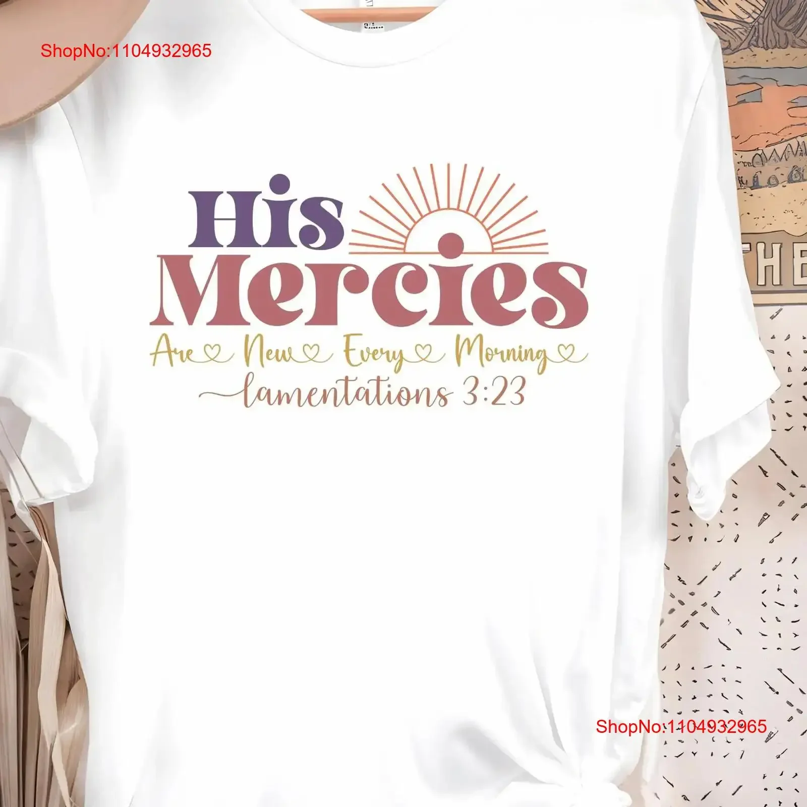 

Religious SweaT T Shirt Christian Inspirational Clothing Faithful Bible Verse His Mercies Are New Every Morning vintage Washed