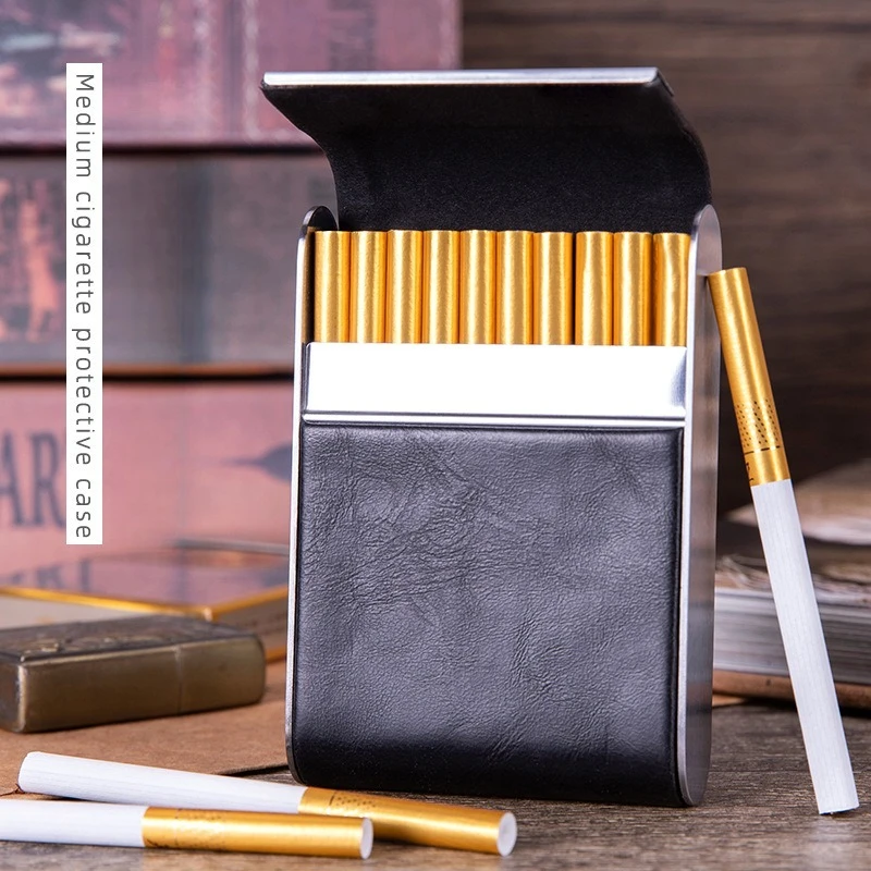 Metal Cigarette Case Box for 84mm King Size 20pcs Capacity, Portable Anti-pressure Metal Incense Box Set Cigarette Accessories