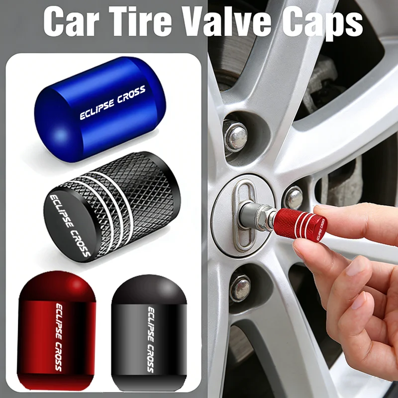 4PCS Metal Car Wheel Rim Anti-dust Air Valve Caps for Mitsubishi Eclipse Cross Colt Competition Galant ASX L200 LANCER Outlander