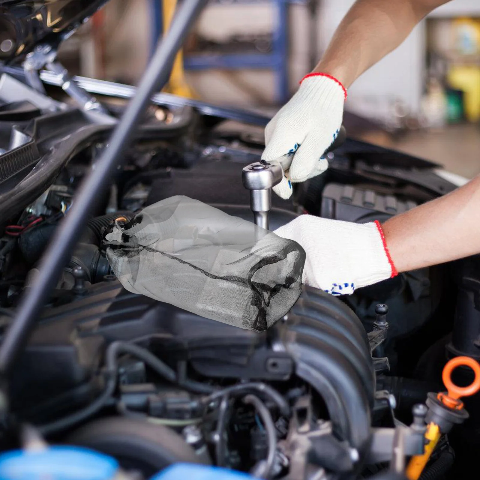 

Air Intake Filter Cover Polyester Fabric High-Efficiency Dust Protection Engine Intake Protector For Car Vehicle