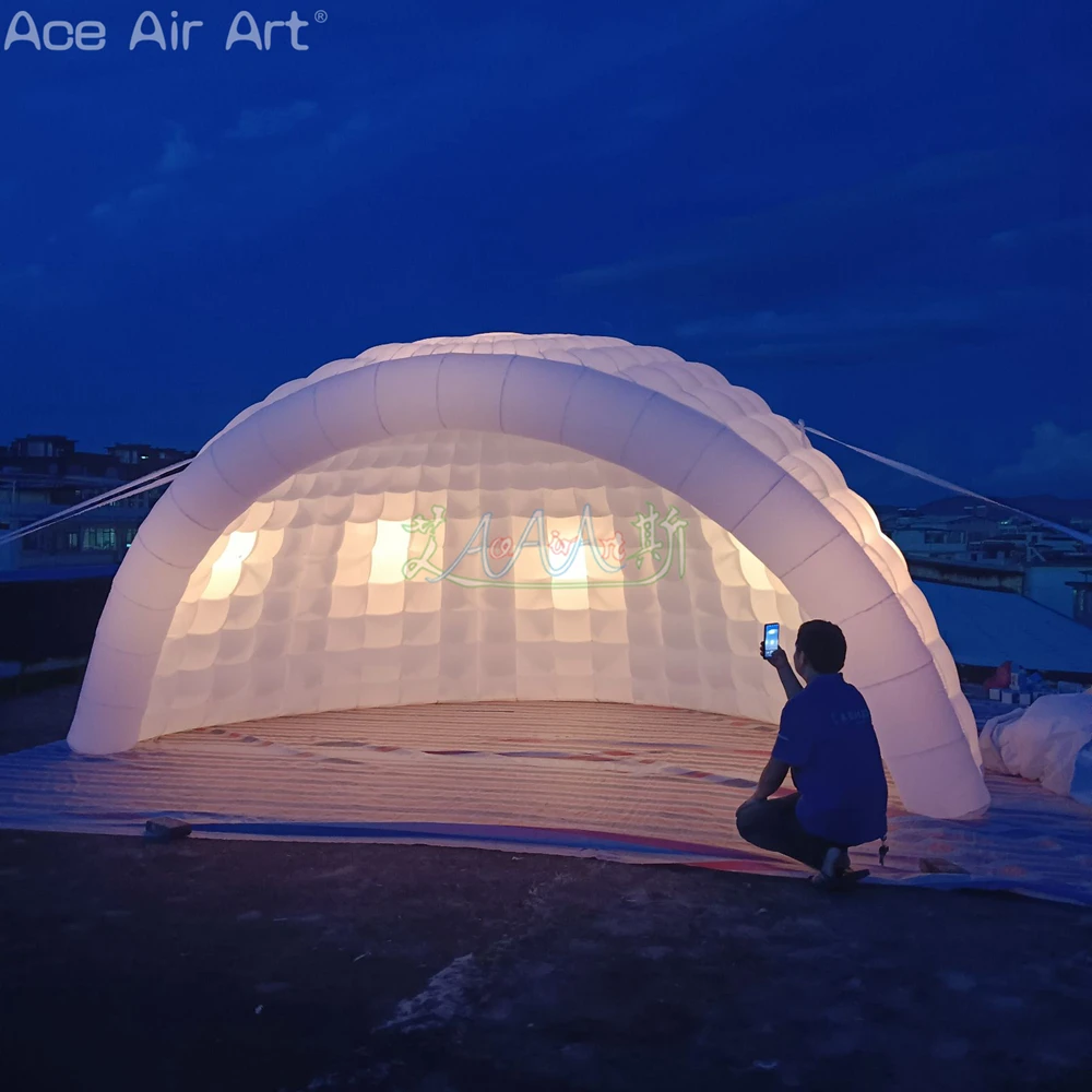 Inflatable Half Dome Classical Igloo Tent DJ Booth Bar Shelter with Lights for Outdoor Advertising