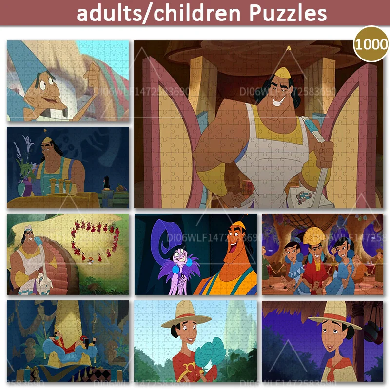 

Jigsaw Puzzle 1000 PCS Wooden Puzzle Disney The Emperor's New Groove Cartoon Poster Children's Educational Toys Adult Craft Game