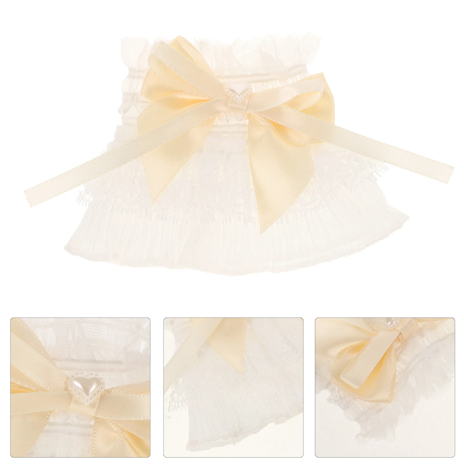 1 زوج الدانتيل الأصفاد اليد النساء معقدة الأزهار تصميم انفصال نفخة الأكمام المرفقة الأكمام لفستان نفخة الأكمام