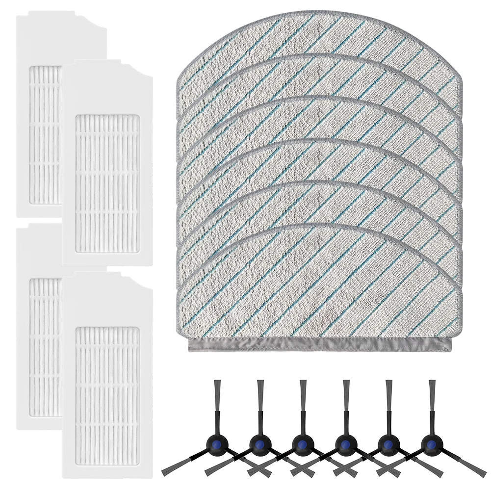 

For Bosch Spotless + BCRD1W BCRC1W & Advanced + BCRD2W BCRC2W Vacuum Filter Mop Cloth Side Brush Kit