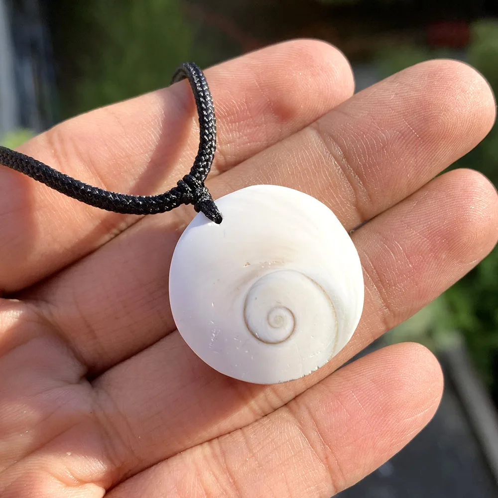 1Pc Shiva Eye Natural Conch Shells Sun Shell Slab Round Slice Necklace Specimen Mineral For Meditation Chakra Pendant DIY Gift