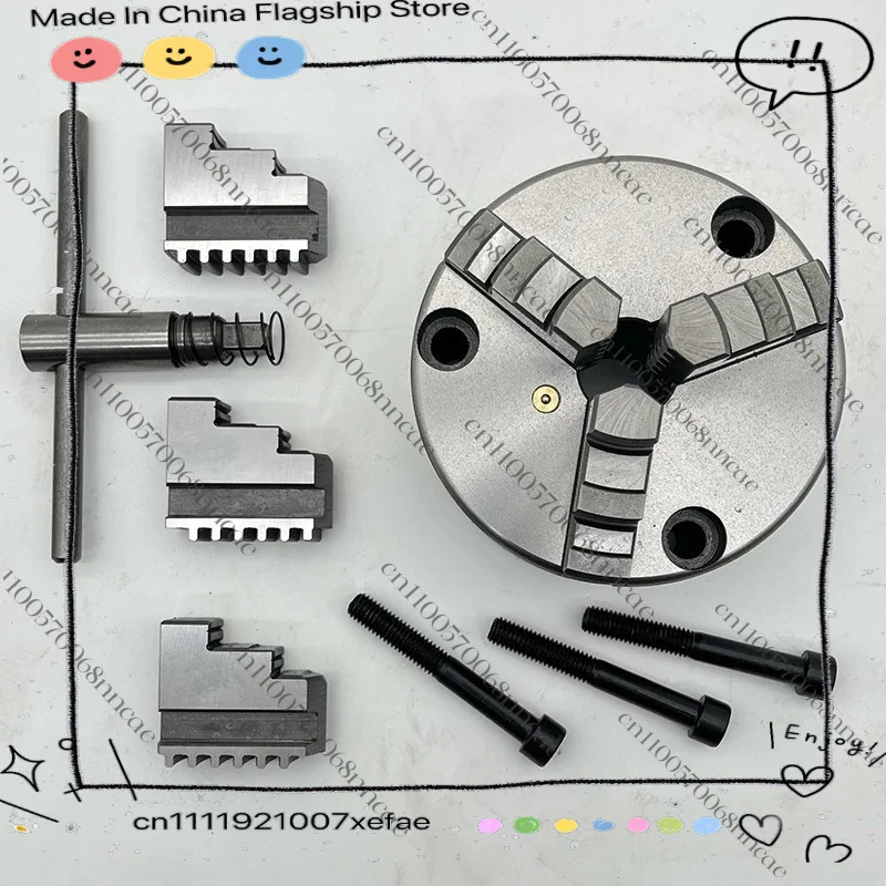 K11-80 80mm 3-Jaw Self-Centering , Camlock Mount Manual Chuck for Mini Lathe & Metal Lathe