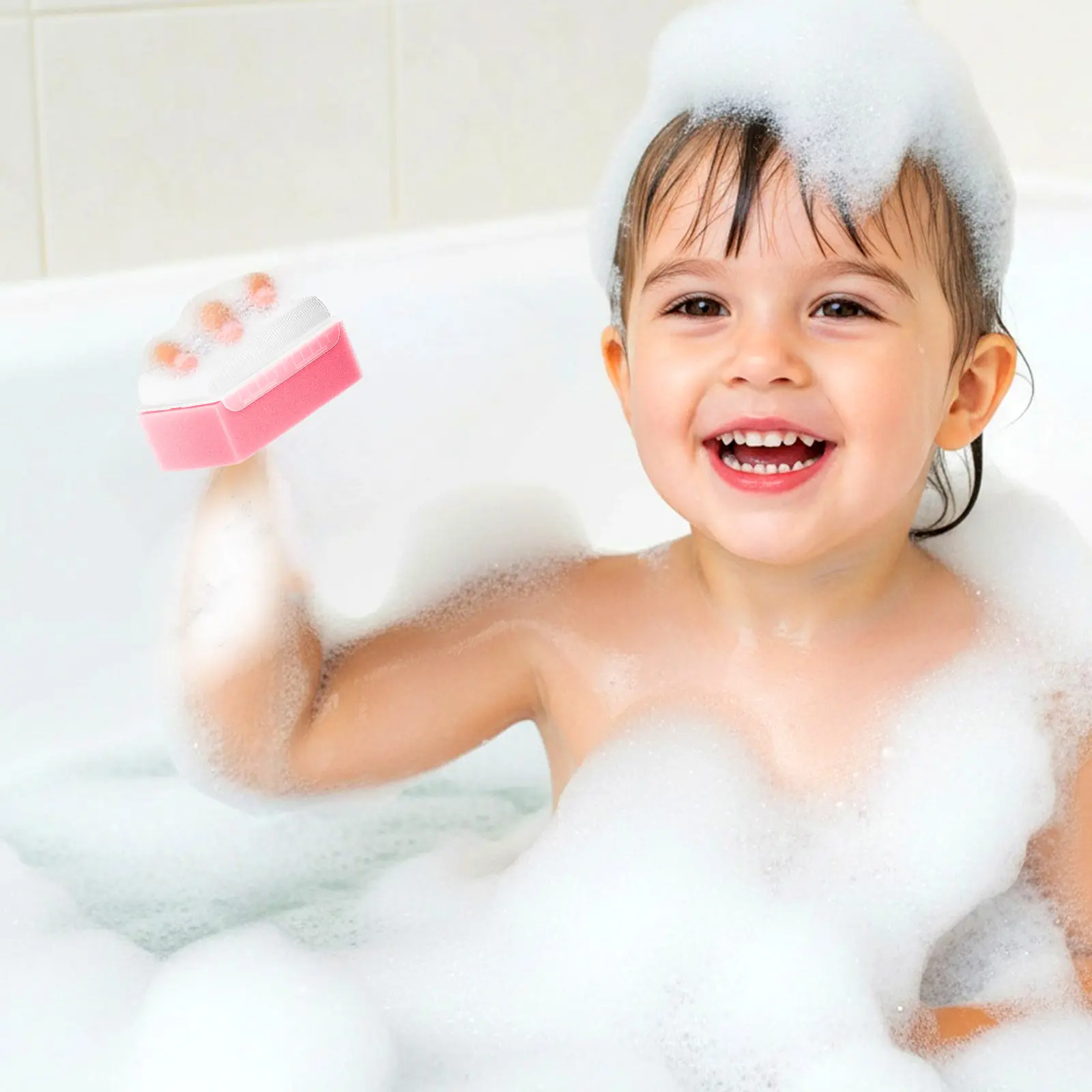 

5Pcs Soft Sponge Scrubbers for Bath Time Hair and Scalp Cleaning Touch Stimulation Sensory Development Bath