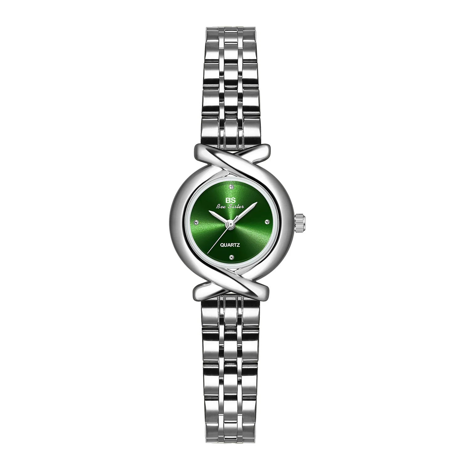 Watch Women's Light Luxury Simple Temperament Ladyes Small Green Gold Watches Disc Waterproof Steel Strip Gift