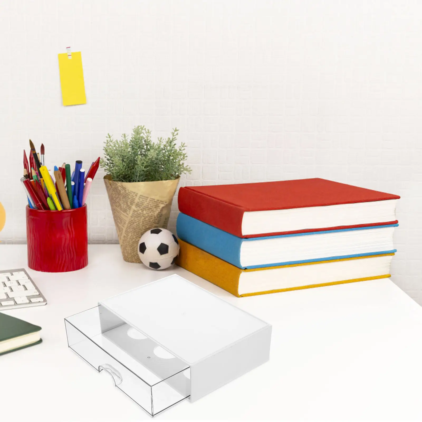 Multi Function Drawer Style Desk Organizer Efficient Space Saving Desktop Storage Box for Office Dressing Room Bathroom Bedroom