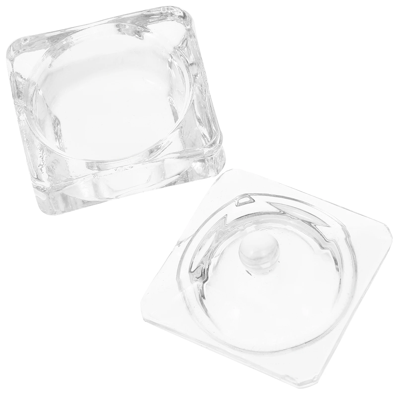 

Glass Nail Dish with Lid Dappen Dish for Acrylic Nails Manicure Tool Decorative Liquid Holder Nail Art Supplies