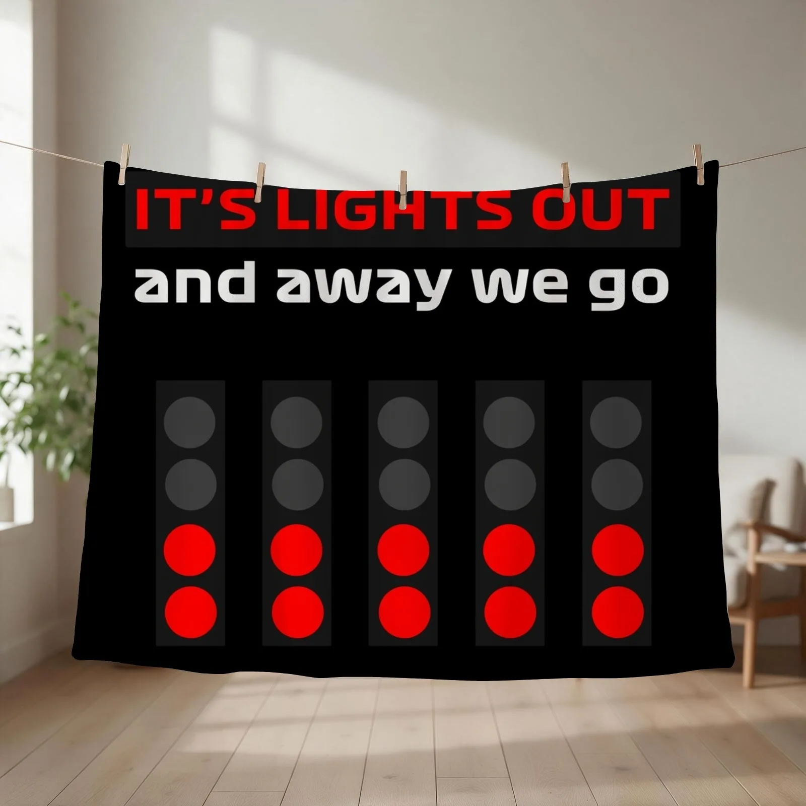 IT'S LIGHTS OUT AND AWAY WE GO (2) Throw Blanket Soft Big Luxury Throw Furry decorative Blankets