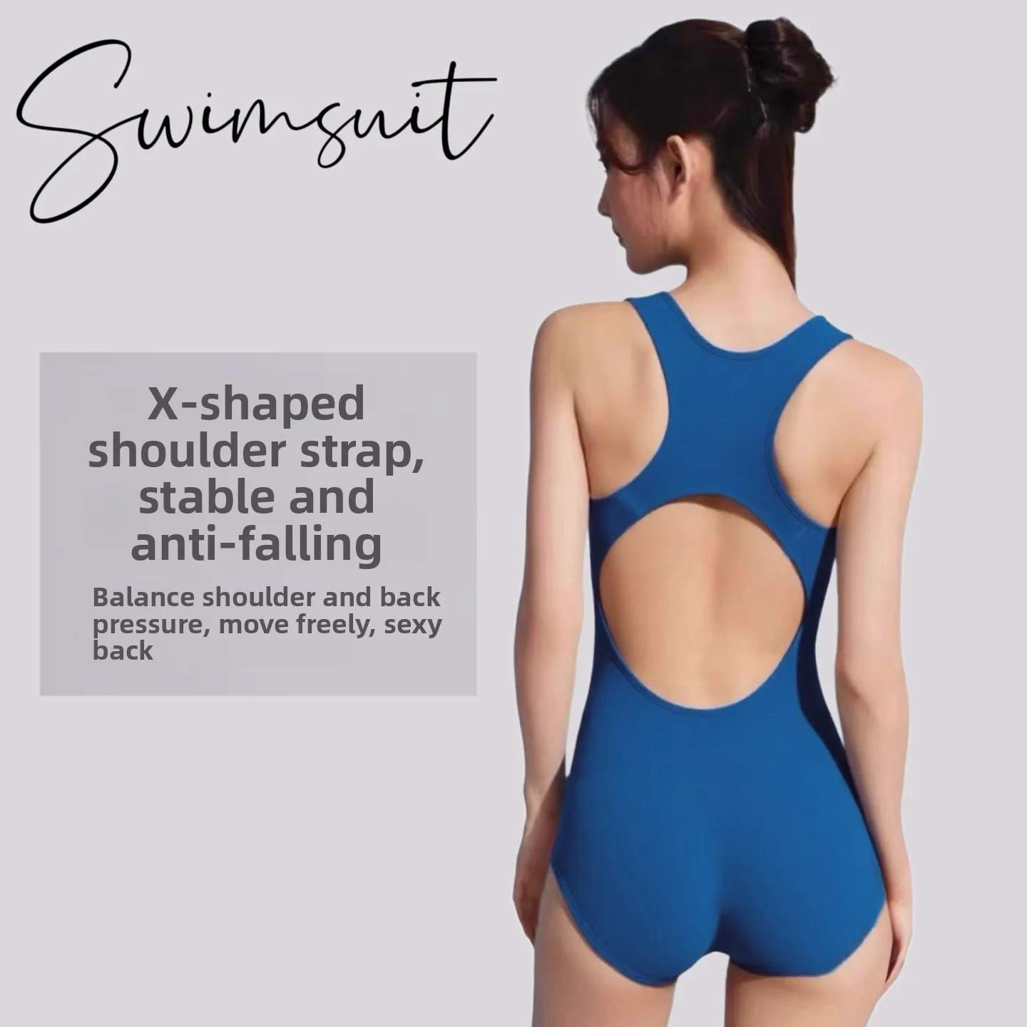 

Высокоэластичный нейлоновый слитный купальник-монокини для женщин, для соревнований и тренировок, с чашечками, круглым вырезом, быстросохнущий, пляжная одежда