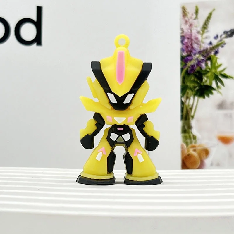 Gundam Silicone Keychain, Mini Mobile Suit Anime Figure Keyring, Durable Soft Rubber Keychain, Suitable for Cars, Backpacks, Bags, Is a Collectible Gift for Gundam Fans, Children, Boys, Men, Teenagers, and Adults view 5