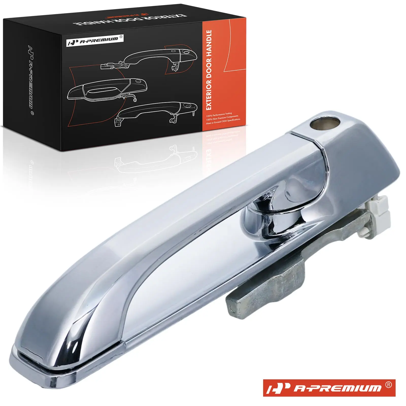 A-Premium Front Passenger Side Chrome Exterior Door Handle for Jeep Grand Cherokee 2005-2010 Commander 2007-2010