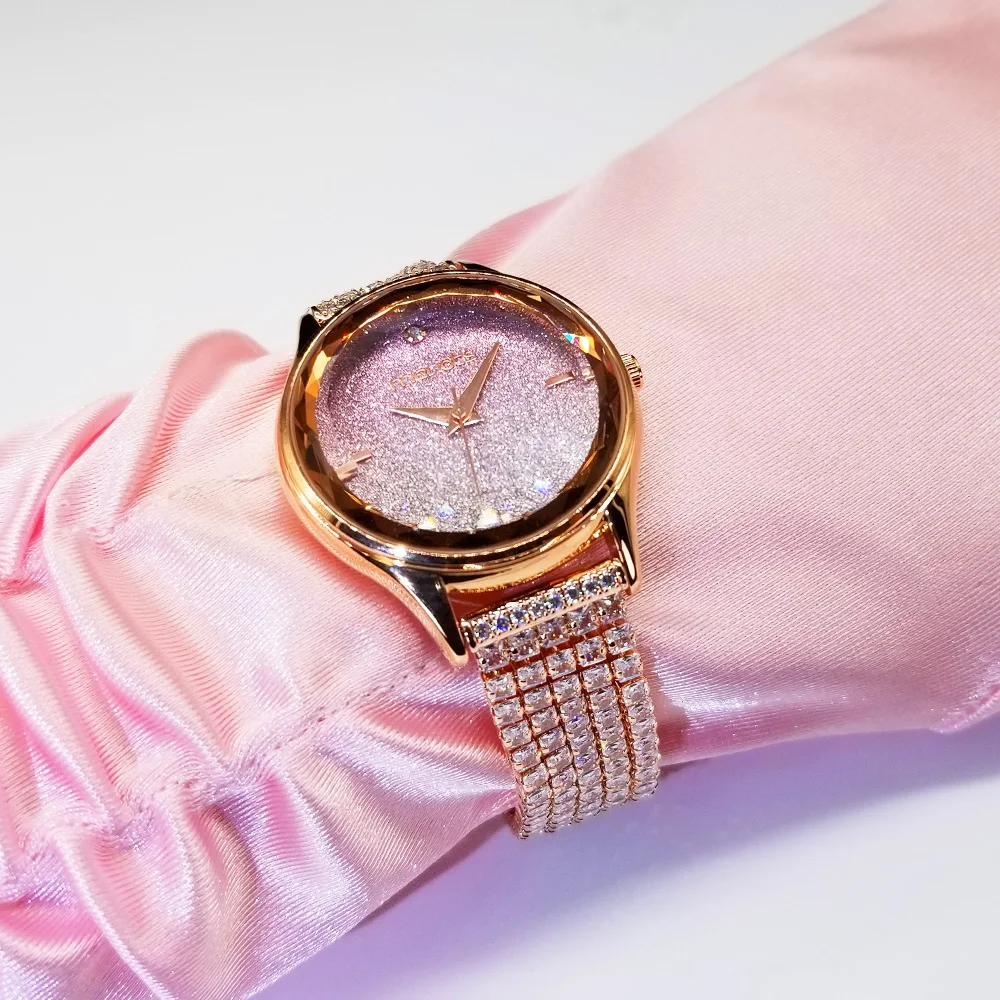 Fashion Diamond Inlay Watch Women Elegant Rose Gold Quartz Wristwatch High Quality Waterproof Lady Dress Jewelry Watches Gift
