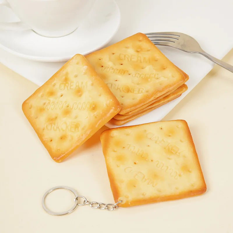 محاكاة المعجنات الغذاء المفاتيح وهمية الكوكيز نموذج الصودا الكوكيز المفاتيح للرجال النساء حقيبة السيارة قلادة مجوهرات هدايا