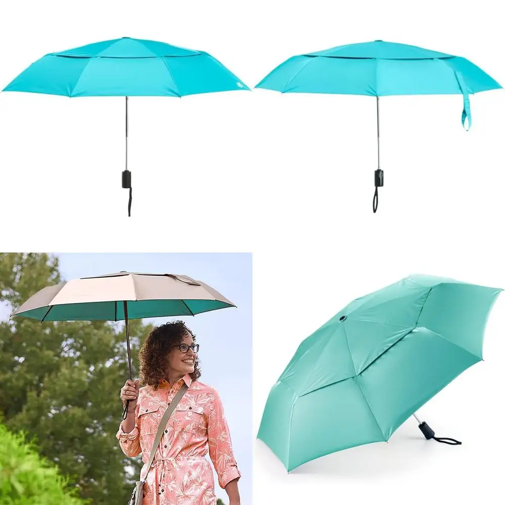 

42 Inch Travel Umbrella with UPF 50+ Sun Protection for Maximum Shade and Comfort