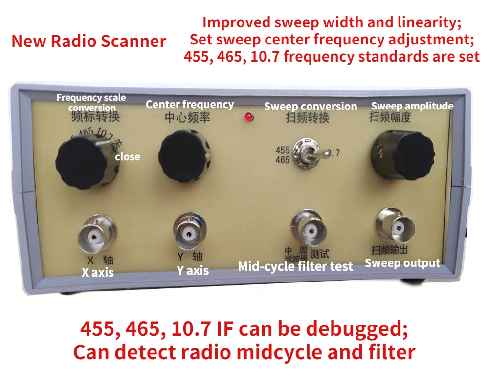 Imagem -04 - Scanner de Sinal de Freqüência Intermediária Gerador de Sinal de Áudio Kit Eletrônico Peças Faça Você Mesmo Montagem Modelos Explosão