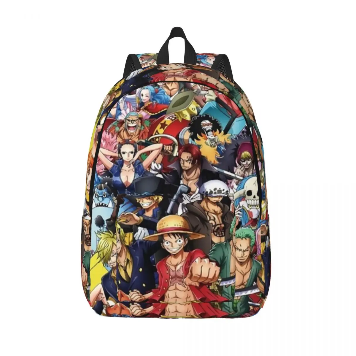 Monkey D Luffy Wanted Classical Backpack Outdoor High School Work Japanese Anime Daypack for Men Women Laptop Canvas Bags