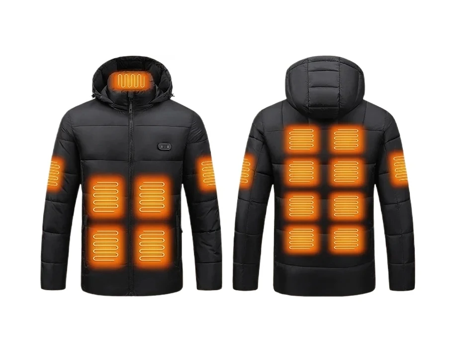 3 Heating Levels Dual Control USB Electric Warm Winter Coat Smart Heating Jacket Winter Wear Men Women Windproof Coldproof