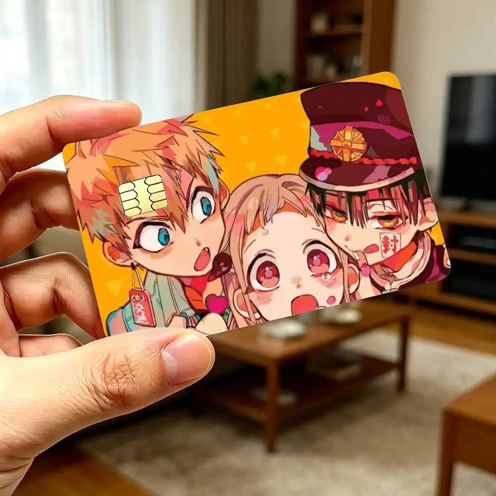 Toilet bound H-Hanako-kun High‑Res Game Chip Decals Credit Card Mini Waterproof Vinyl Ornament Useful Gift