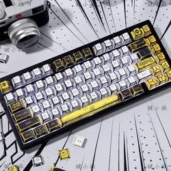 140 Keys Comic Theme Keycap Set PBT Manga Style Keyboard Cap Cherry Profile Gaming KeyCap for Mechanical Keyboard 1.5u Alt