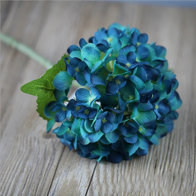 Silk hydrangea Artificial flowers Bride bouquet wedding home Festival decoration accessories for vase flower arrangement