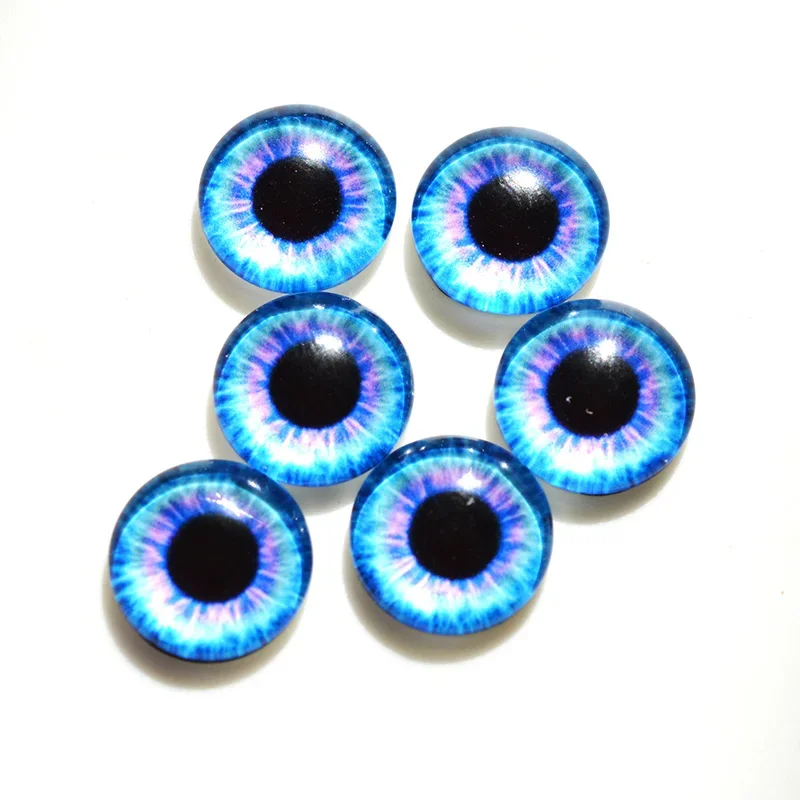 FLTMRH  100pcs  Dragon Eyes Cat Eye Toys Hot Sale 6mm 8mm 10mm 12mm Handmade Photo Glass Cabochons DIY Making Accessorie