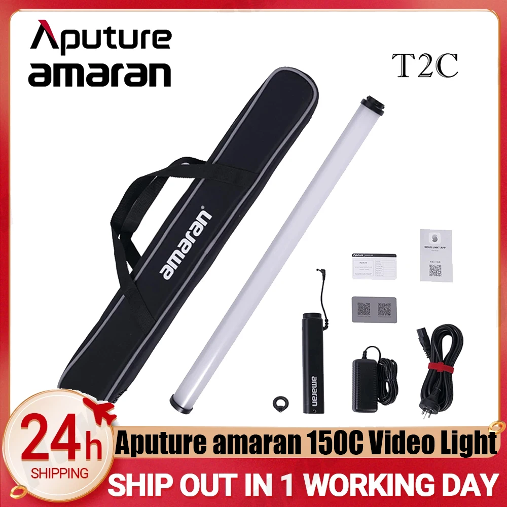 Aputure Amaran T2C RGB Tube Light Stick Handled LED Full-color 2500-7500K Video Light for Live Streaming YouTube Tik Tok