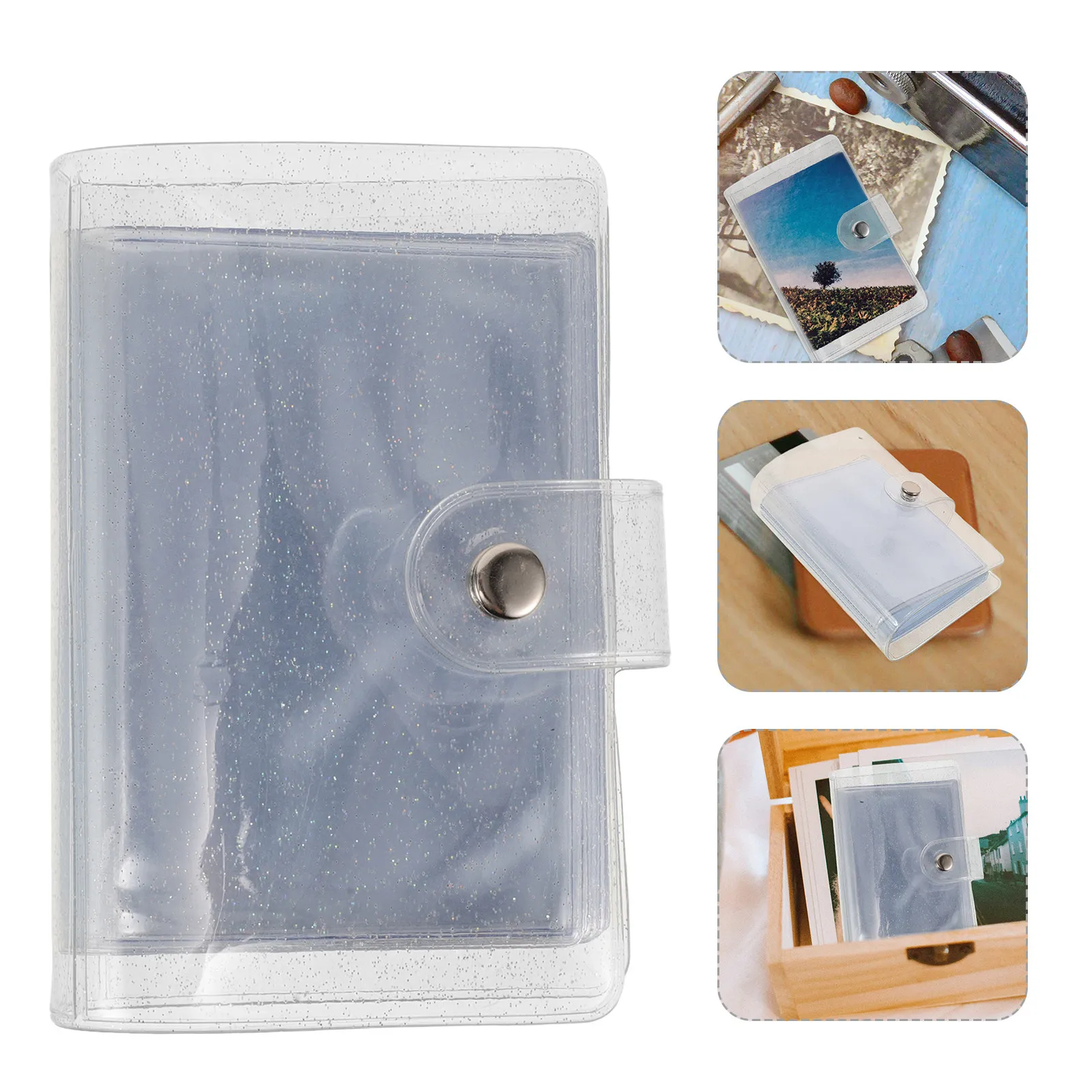 

Mini PVC Photo Album 3 Inch Card Holder Card Collection Travel Storage Picture Book Photocard Holder Portable Small Album