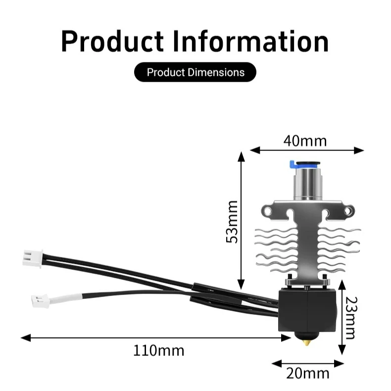 Ender 5 S1 Original Hotend Kit With High Temperature & Speed Nozzle Silicone Socks Extruder Hot End Kit for Ender5 S1 Print Head