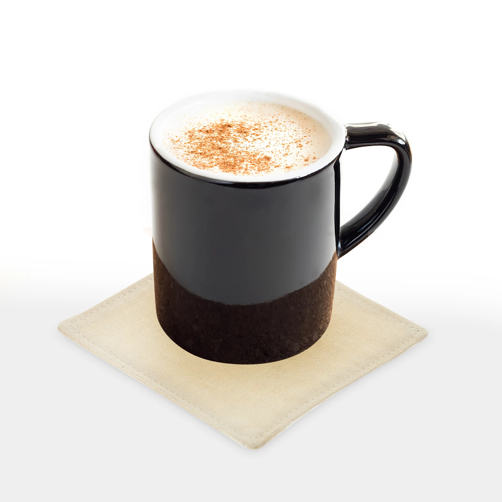 

4pcs Square Shape Coaster Japanese Canvas Water Absorbent Heat Insulated White Cup Pad Kitchen Table Decor Easy Clean Gift