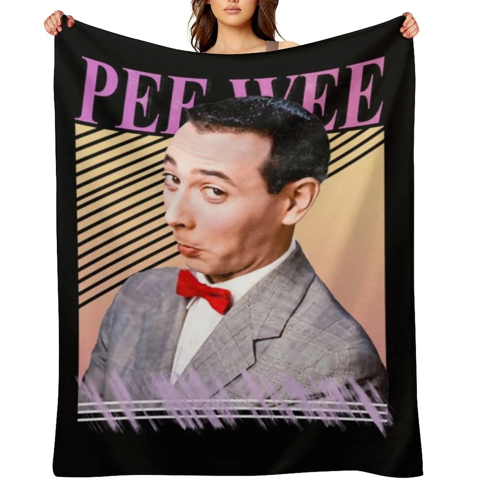 

PEE WEE HERMAN Throw Blanket Cute Plaid Thermals For Travel Luxury Thicken Bed Fashionable Blankets