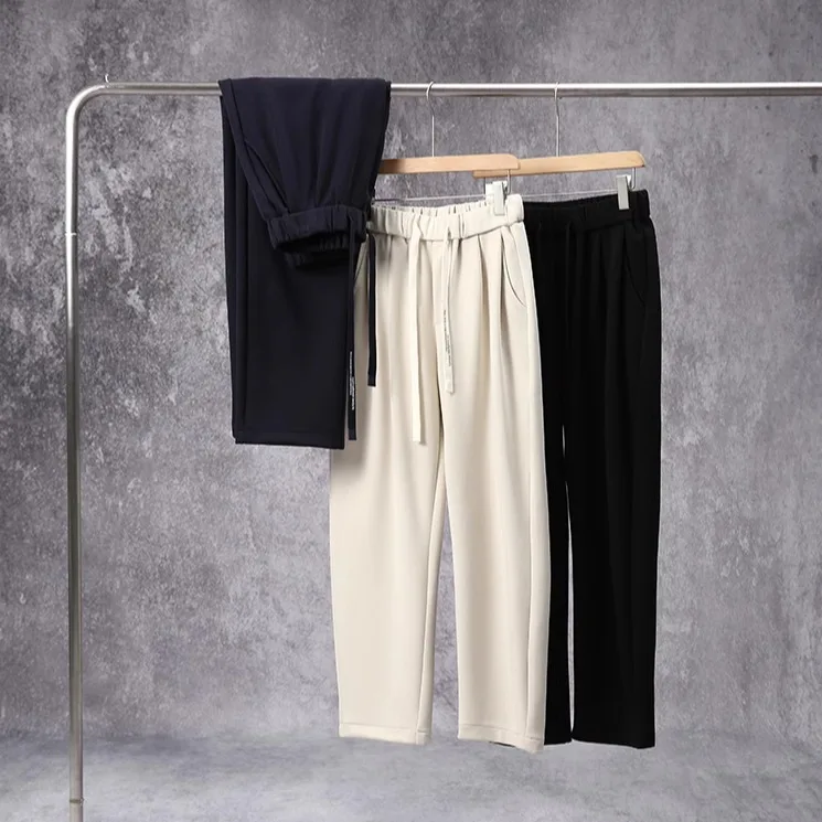 

Американские повседневные свободные трикотажные брюки с флисовой подкладкой для мужчин, прямые штаны, удобные, качественные, модные, для городской молодежи