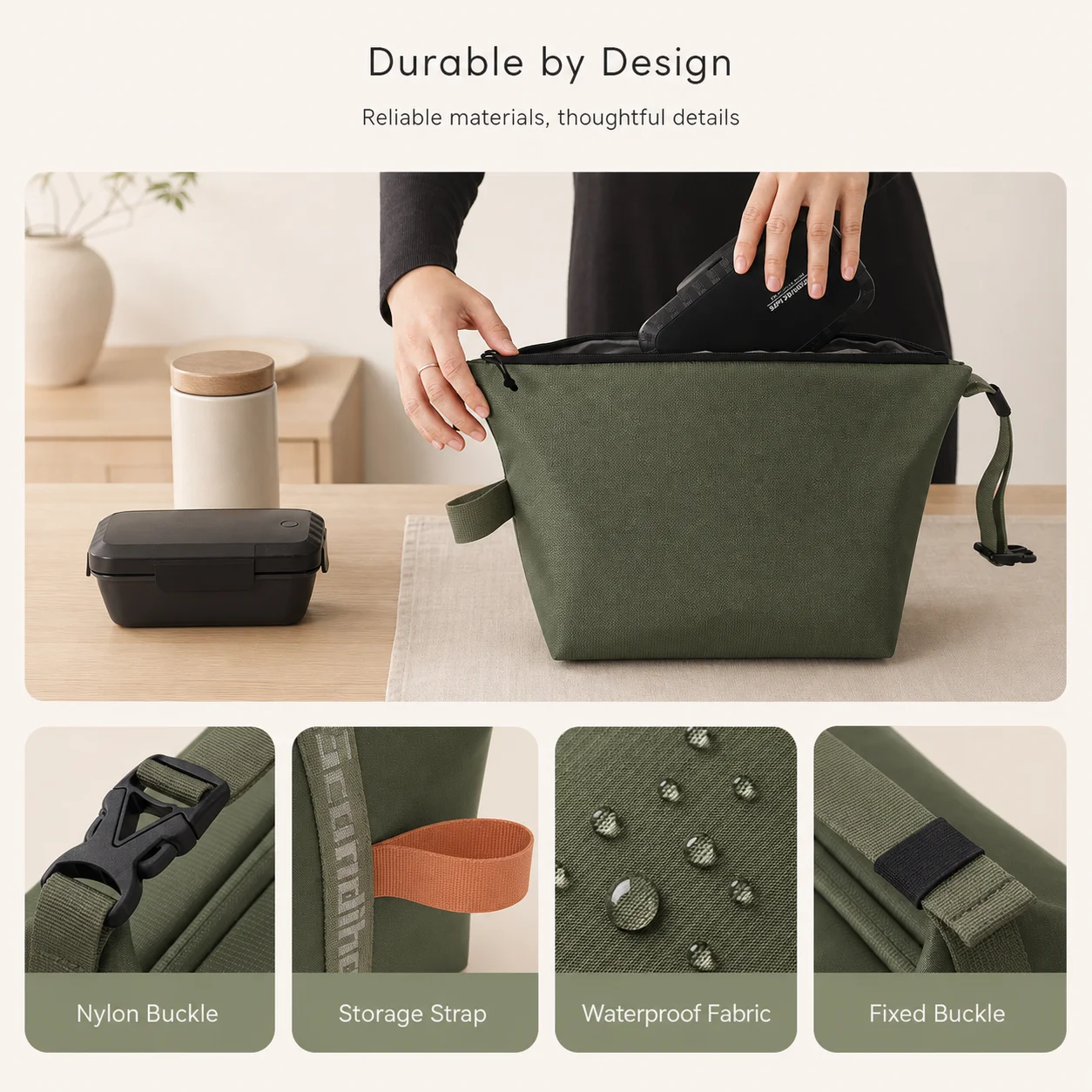 Portable Lunch Bag Woman Insulated Thermal Lunch Box Cooler Handbag Food Bag Carrier For Office School Travel Picnic